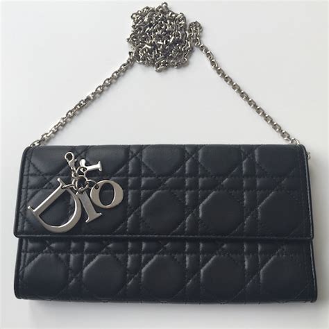 dior champagne wallet on chain|designer wallet on a chain.